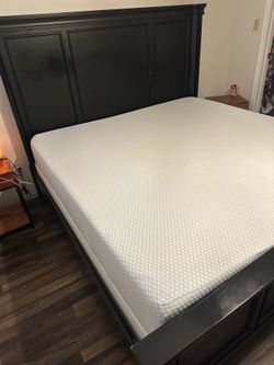 King size bed mattress and frame
