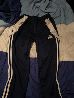 Adidas Track Pants Black with White Stripes