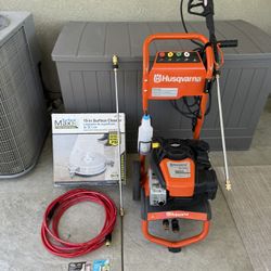 Husqvarna 3100 PSI 2.5 GPM + 15 in Surface cleaner + Accesories!!!