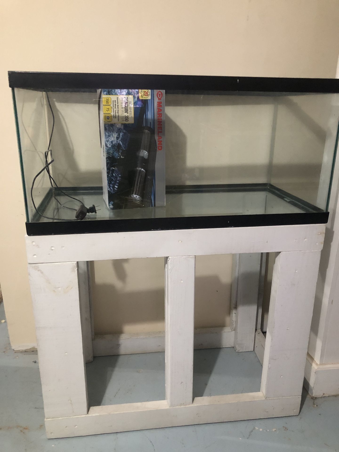 Fish Tank With Stand, Pump, Light