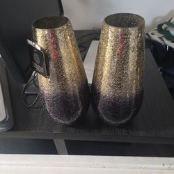 Gold And Black Vases