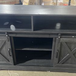 ✌️ RoyalCraft Farmhouse TV Stand with Sliding Barn Door for TVs up to 65+ Inch, 34" Tall Entertainment Center, Wood Media Console Storage Cabinet