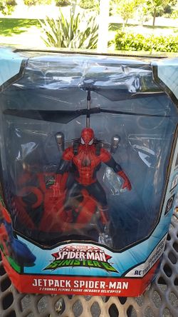 Marvel Ultimate Spider-Man vs. Sinister 6 spidey superhero action phrases jet pack spider man 2 channel flying figure infrared helicopter new
