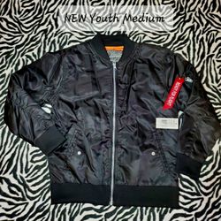 NEW Bomber Jacket "Ready for flight" Boys Medium (10/12)