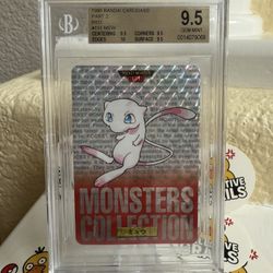 1996 Pokemon Japanese Bandai Carddass Vending Prism Mew #151 BGS 9.5 GEM MINT