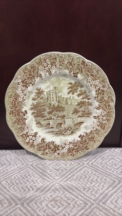 Vintage Transferware Ceramic Decorative Plate
