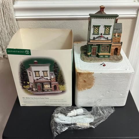 Department 56 New England Wm. Walton Fine Clocks & Pocket Pieces AS IS just $25 