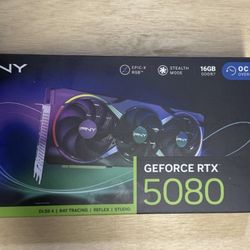PNY GeForce RtX 5080 16gb OC GDDR7 express 5.0 graphics card triple fan 