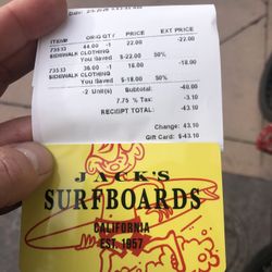 $43.10 Credit At Jack’s Surfboards -29% Off👍🏼- Must Come To Me In Huntington Beach 