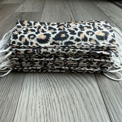 NEW-Disposable Leopard Print Masks Lot Of 31