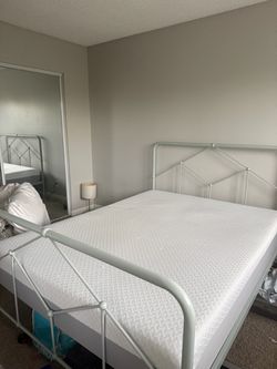 Queen Slatted Bed Frame with Head Board and Foot Board