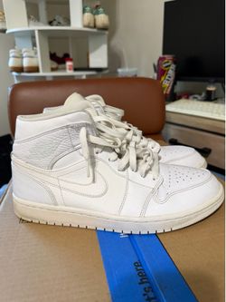 Jordan 1 All White mens size 10