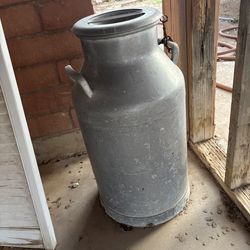 Vintage metal milk can