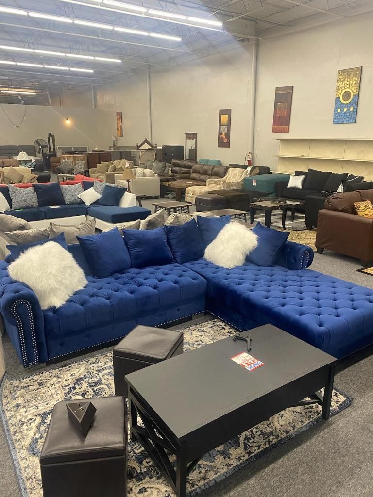 Brand New Royal Blue Sofa Sectional For Sale Best Offer Gets It!