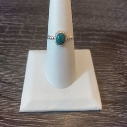 Sterling Silver And Turquoise Ring