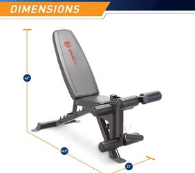 Marcy Adjustable 6 Position Utility Bench with Leg Developer and High Density Foam Padding