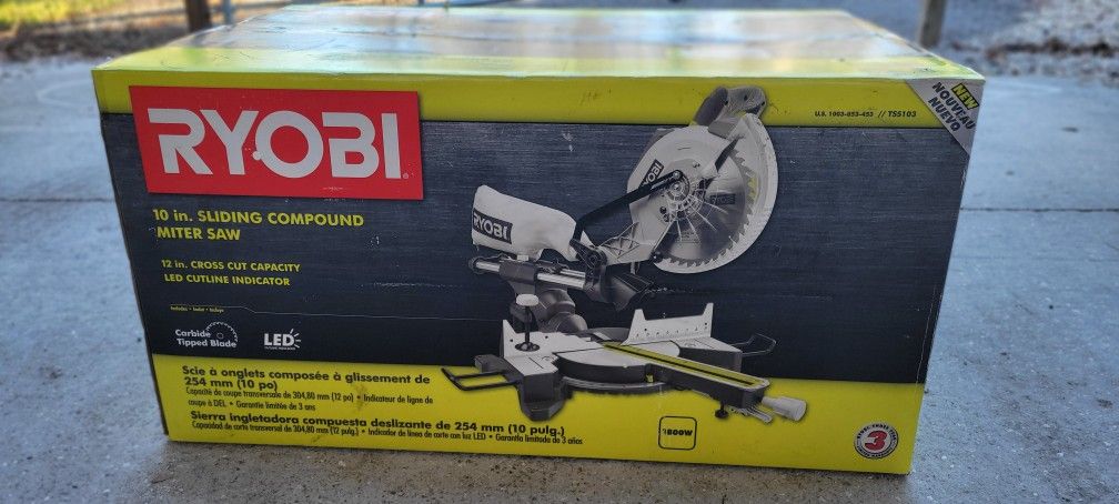 new in box sliding radial arm saw