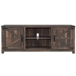 Laquela Farmhouse TV Stand For Tvs Up To 75", Wood TV Media Console Table Cabinet Storage