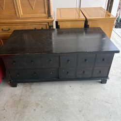 Black Coffee Table/Storage Table