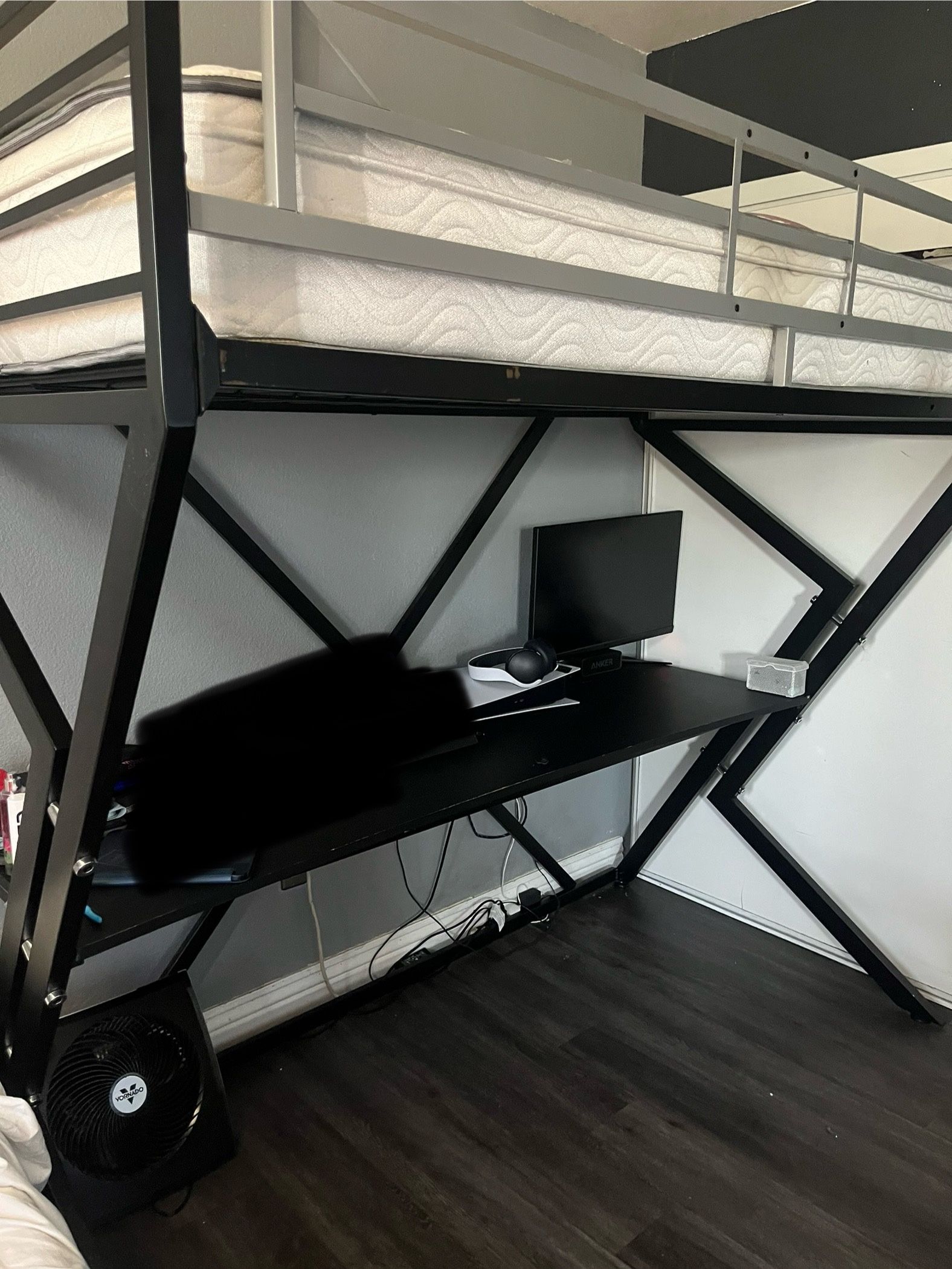 Twin Size Bed with Desk underneath