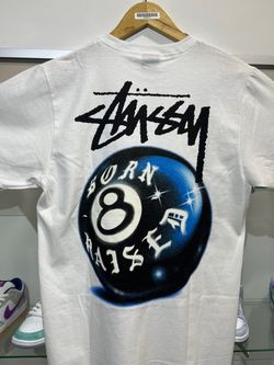 Stussy Born Raised 8 Ball White T-Shirt