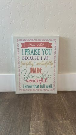 A Canvas Picture Framed Bible Verse