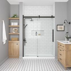 OVE 14SGP-RENF60-BLKWM 60 in. Shower Door black