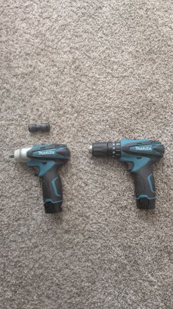 Makita TW100D Impact Wrench & HP330D Hammer Drill/Driver 10.8V Set