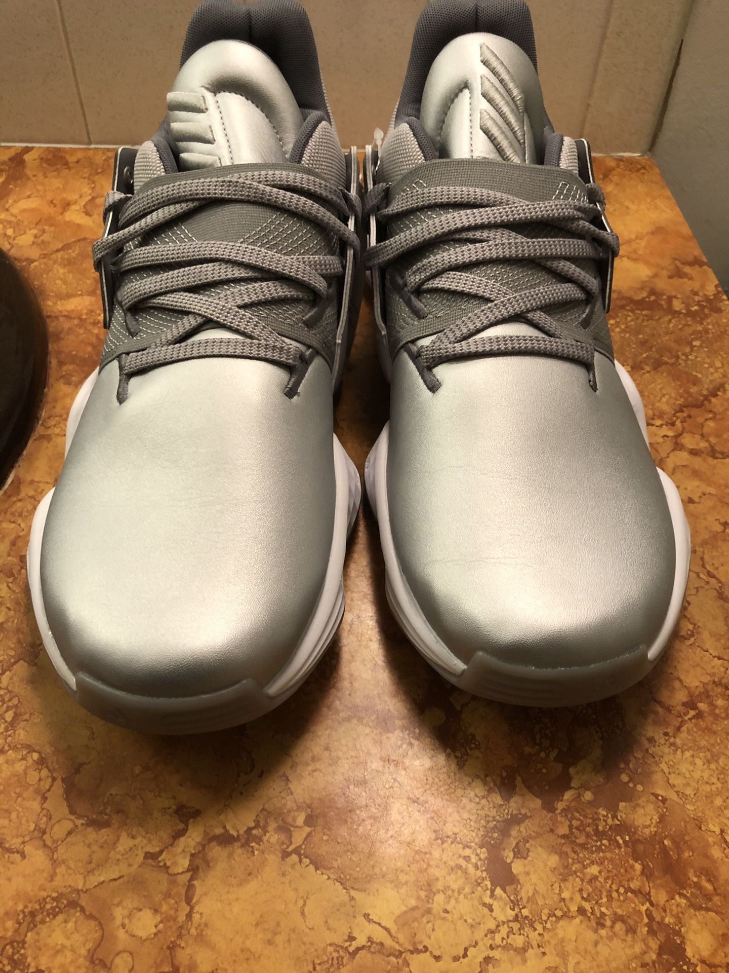 New Adidas Harden Vol 4 GCA Silver Metallic Grey Basketball FW9482 Men Size 10.5