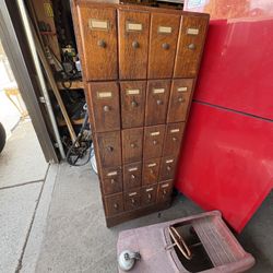 rock island railroad index card cabinet 