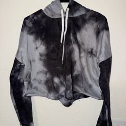 Cropped Tie Dye Hoodie Size Large