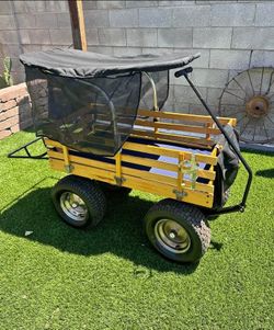 Awesome Cartwheel wagon with extra accessories canopy ice chest rack cup holders bag