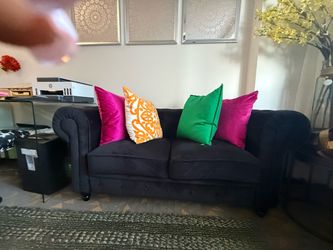 MOVING SALE!!! Black velvet couches