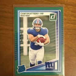 Cam Skattebo RC 2025 Donruss Green Press Proof Rated Rookie #302