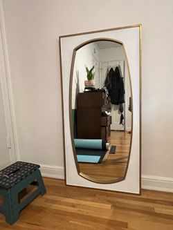 MCM mirror 44 x 22” vintage atomic style mid century retro mirror
