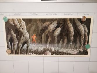 Luke And Yoda Training On Dagobah $20, Vintage Ralph McQuarrie Concept Artwork Poster, Empire Strikes Back, Star Wars