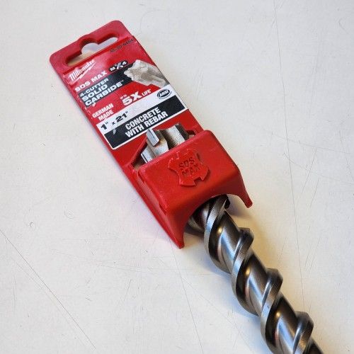 Milwaukee 1 in. x 21 in. 4-Cutter SDS-MAX Carbide Drill Bit