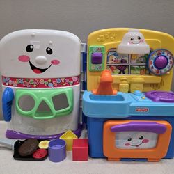 🧁 Fisher-Price Toddler Learning Kitchen Toy w/Lights & Sounds+Accessories