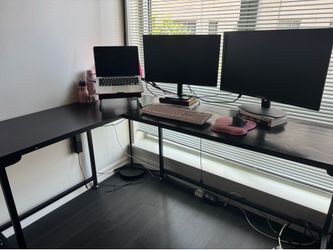 L shaped corner work desk