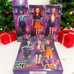 3 Pcs Set K-Pop Demon Hunter Doll With Music and Light Best Christmas Gift