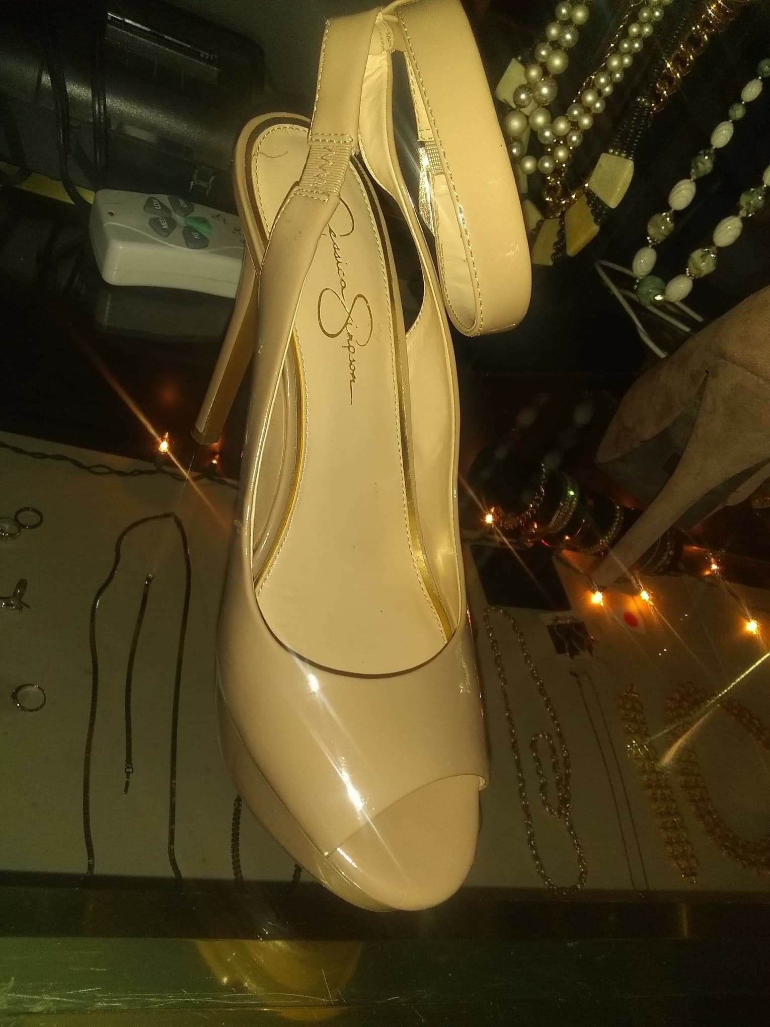 Cream heels