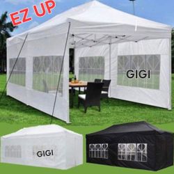 10x20 Pop up Canopy Tent, Protable Canopy Tent with Sidewalls Waterproof Commercial Pop up Tent for Parties, Wedding, Camping, Courtyard .
