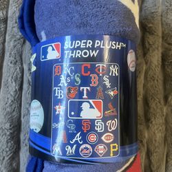 MLB Baseball Plush Throw Blanket