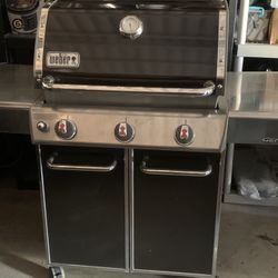 (Black) Weber Grill Available 3 Burner BBQ Genesis 