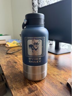 32oz Personalized Stainless Steel Travel Dog Water Bottle