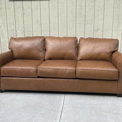Pottery Barn Leather Couch 