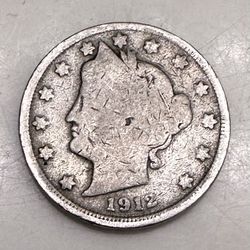 Rare 1912 Liberty Nickel (No Mint Mark)