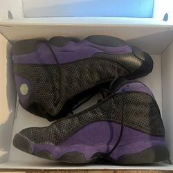 Air Jordan 13 Retro, Black/Court Purple-White, Size 10 Mens