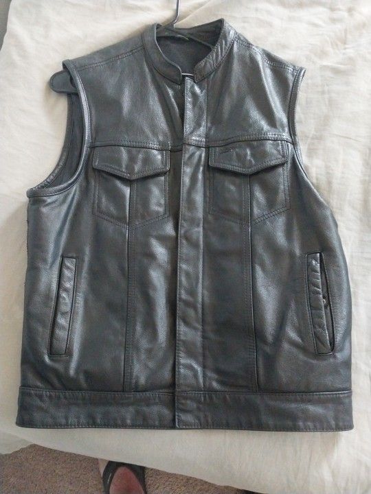 Motor Cycle Vest 100% Leather NEW