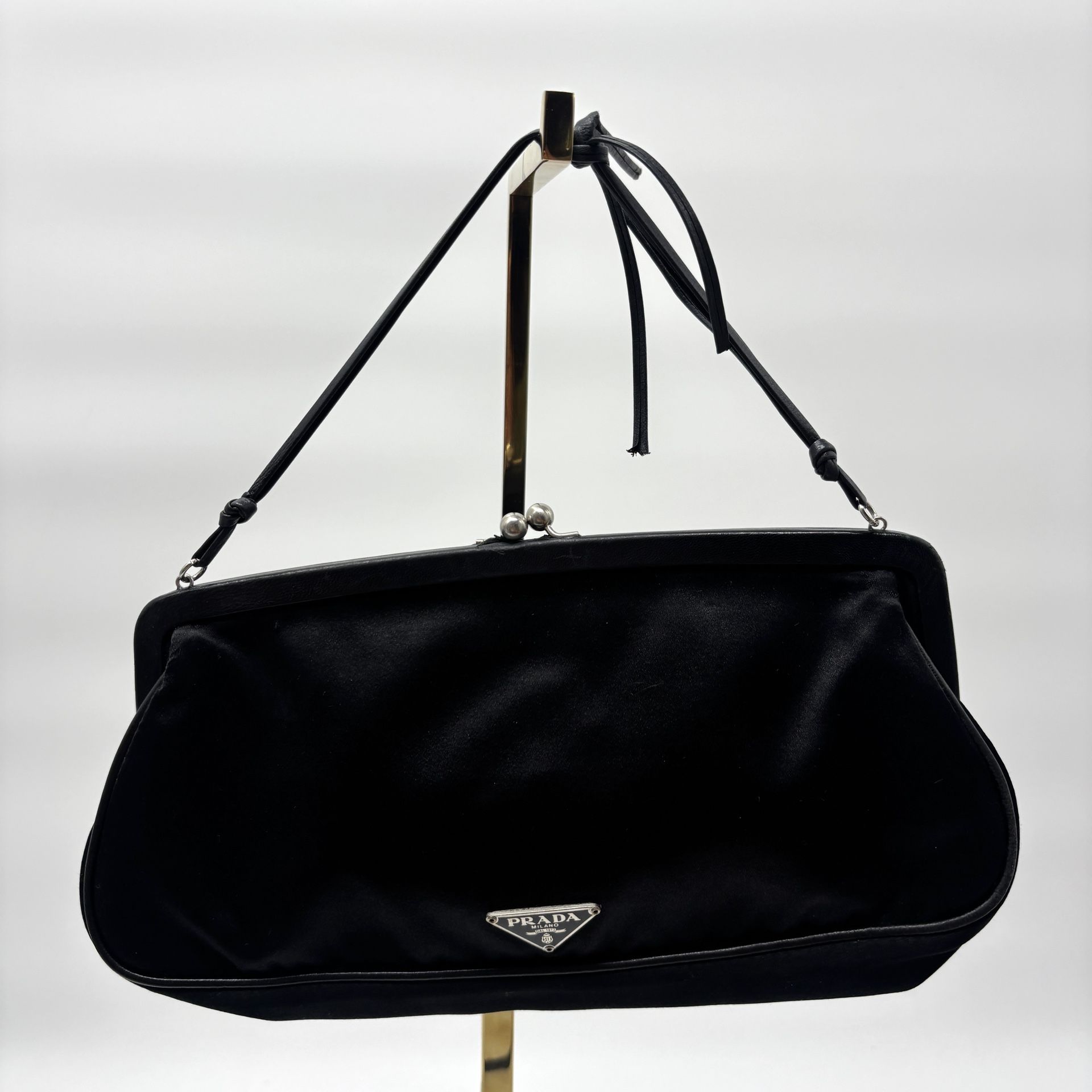 Vintage Prada Raso Evening Satin Clutch Bag